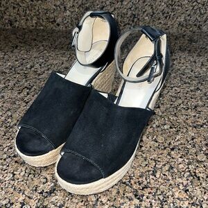 Marc Fischer Black Wedge Heels